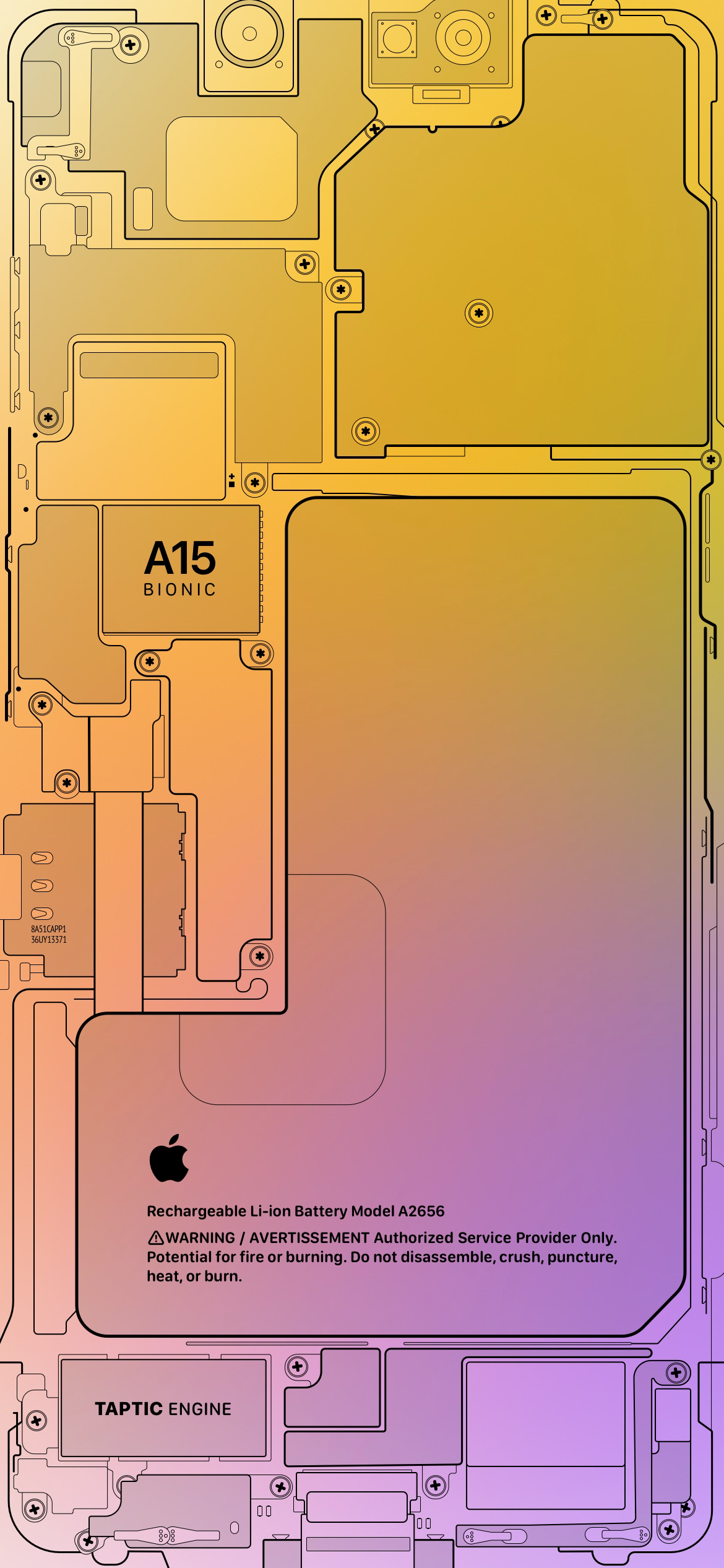 iphone13pro透视图壁纸线稿版