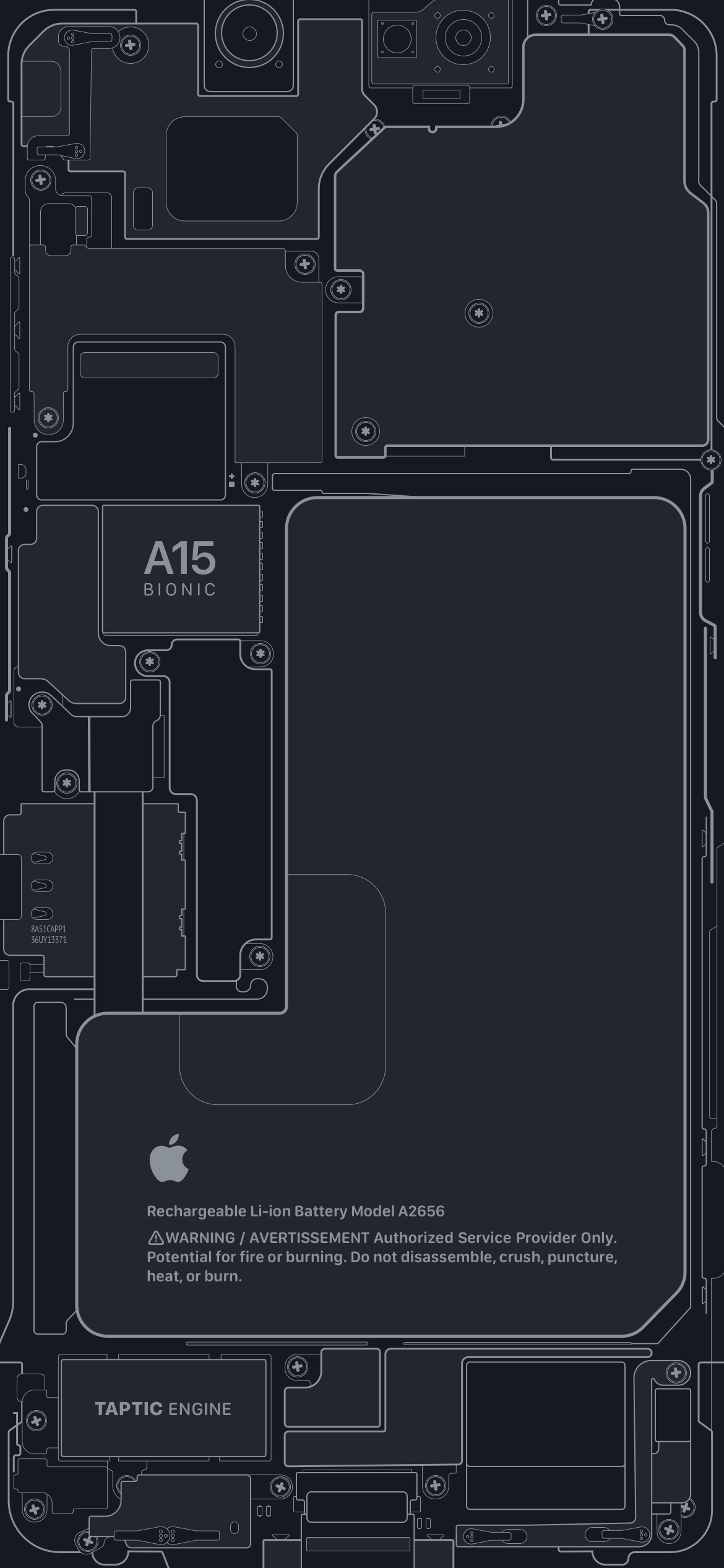 iphone13pro透视图壁纸线稿版